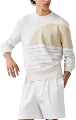 HERMES SS23 White Round-Neck Cashmere Sweater with Stitching Details H357137HB3HME Order HERMES SS23 White Round-Neck Cashmere Sweater with Stitching Details H357137HB3HME