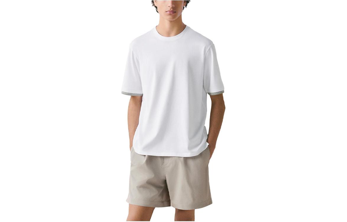 HERMES SS23  White Solid Crewneck Short Sleeve T-Shirt. H357930HA90