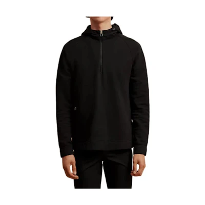 Hermes SS23 Black Solid Color Casual Pullover Hoodie H800736EV01