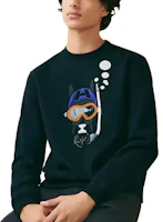 Sizing HERMES SS23 Cartoon Horse Print Sweatshirt Men’s Sky Blue. H357810HA01