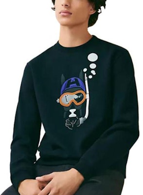 HERMES SS23 Baju Kartun Kuda Cetak Lelaki Biru Langit. H357810HA01 Sizing HERMES SS23 Baju Kartun Kuda Cetak Lelaki Biru Langit. H357810HA01