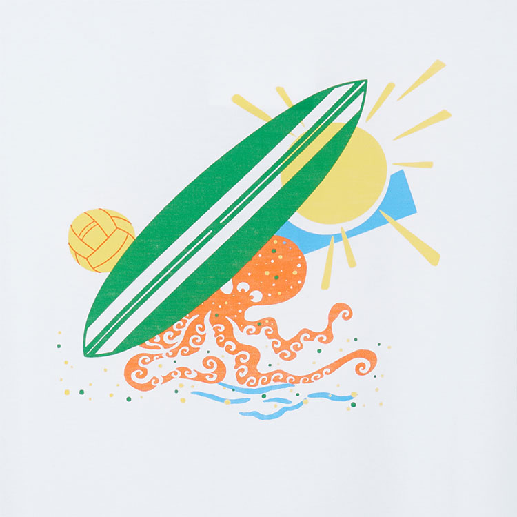 HERMES SS23 Cartoon Print Colorblock Crewneck Short Sleeve T-Shirt White Men H357940HA90 圖 8