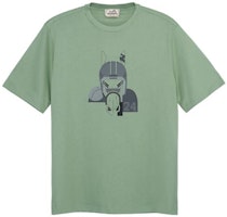 HERMES SS23 Cartoon Print Green Casual Crew Neck T-Shirt . H367970HA4M HERMES SS23 Cartoon Print Green Casual Crew Neck T-Shirt . H367970HA4M