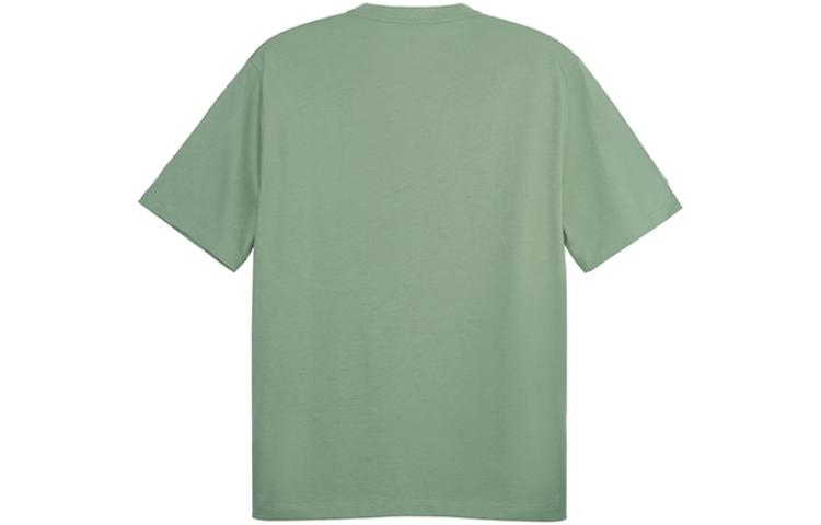 Lookbook 에르메스 SS23 만화 프린트 그린 캐주얼 크루넥 티셔츠. H367970HA4M