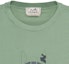 Sizing 에르메스 SS23 만화 프린트 그린 캐주얼 크루넥 티셔츠. H367970HA4M