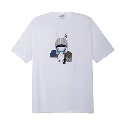 HERMES SS23 Cartoon Print Short Sleeve T-Shirt White Tee H367970HA90