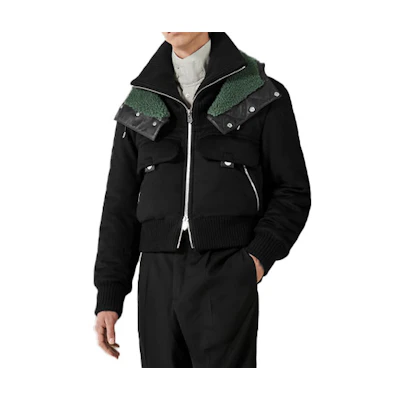 Hermes SS23 Color-Block Casual Hoodie Jacket Black () H362040HA02