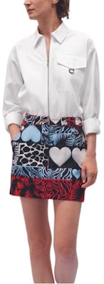 爱马仕 SS23 拼色爱心牛纹牛仔裙 红色 H3E0350D119 Order 爱马仕 SS23 拼色爱心牛纹牛仔裙 红色 H3E0350D119