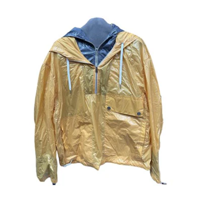 Hermes SS23 Colorblock Half-Zip Loose Hoodie Men Yellow H352620HI4H