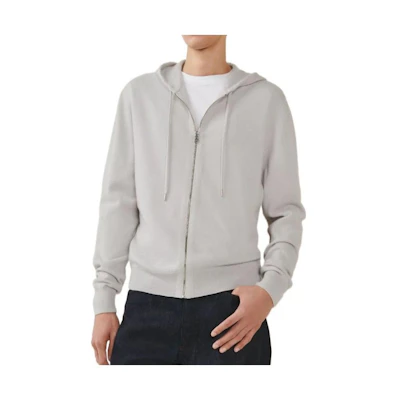 Hermes SS23 Colorblock Long-Sleeve Hooded Jacket Grey () H357030HA94