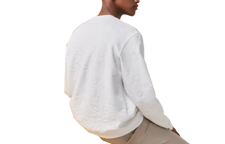 Lookbook HERMES 2023春夏浮雕圖案白色圓領毛衣 H357860HA90