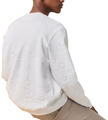 HERMES 2023春夏浮雕圖案白色圓領毛衣 H357860HA90 Lookbook HERMES 2023春夏浮雕圖案白色圓領毛衣 H357860HA90