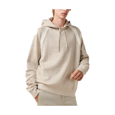 Hermes SS23 Gray Hoodie Pullover with Drawstring Casual Design H357900HA1W