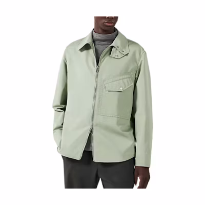 Hermes SS23 Green Solid Color Double-Zip Casual Jacket H362400HE4M