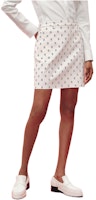 HERMES SS23 Logo All-Over Print Short Skirt Grey White H3E0312D591 HERMES SS23 Logo All-Over Print Short Skirt Grey White H3E0312D591