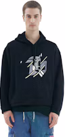 Shop 愛馬仕 SS23 海軍藍印花抽繩連帽衫 男款 H357790HA01