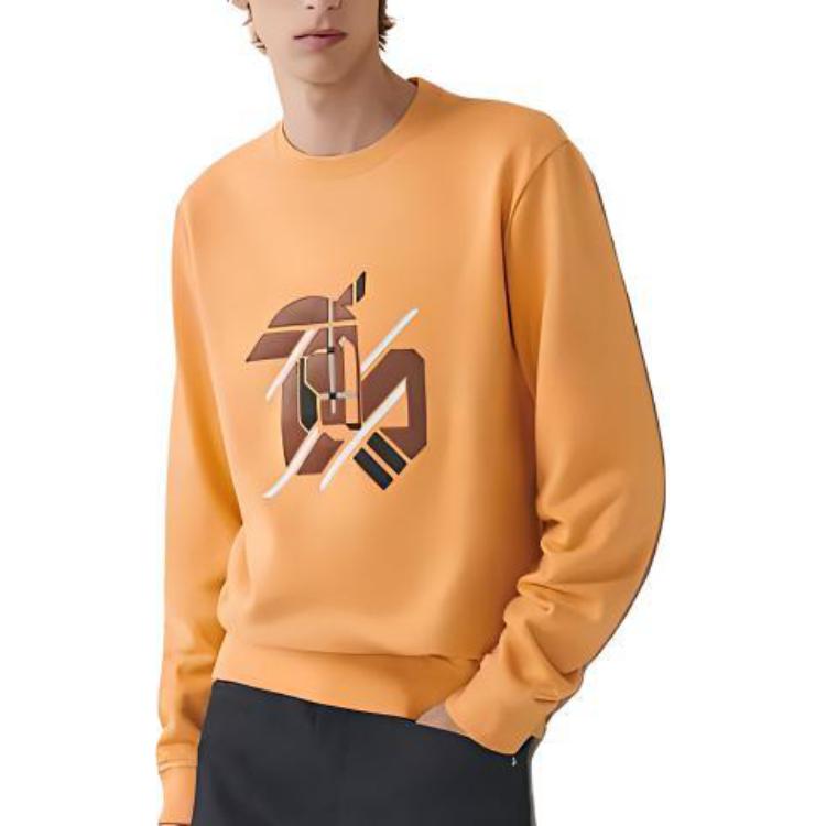 Hermes SS23 Orange Crewneck Sweatshirt with Animal Pattern H357780HA4H