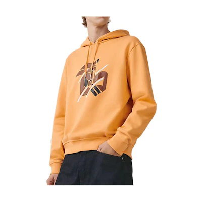 Hermes SS23 Orange Hoodie with Logo Pattern Print H357790HA4H