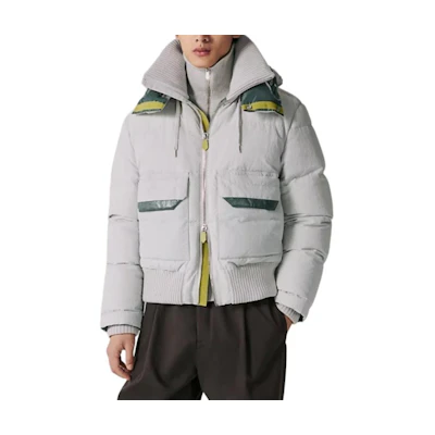 Hermes SS23 Patchwork Casual Hooded Jacket Grey H362620HG4N