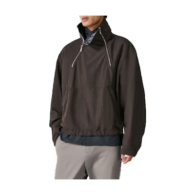 Hermes SS23 Patchwork Casual Pullover Jacket - Dark Brown H362500HF4T