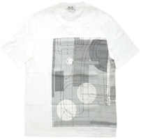 HERMES SS23 Pattern Print Crew Neck Short Sleeve T-Shirt White H037700HA76 HERMES SS23 Pattern Print Crew Neck Short Sleeve T-Shirt White H037700HA76