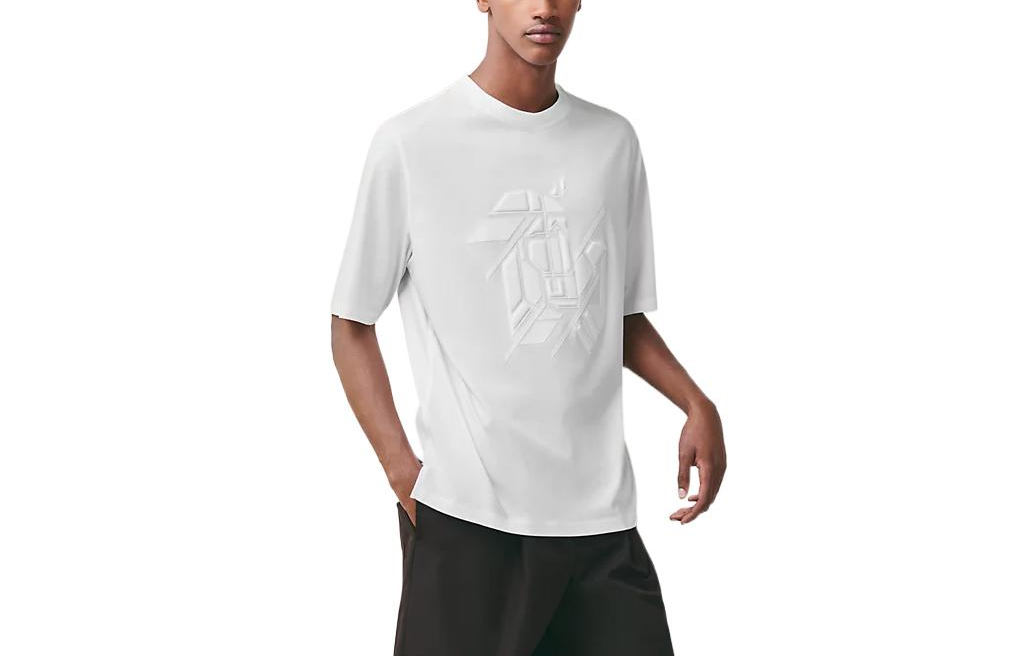 Order HERMES SS23 Solid Logo Printed Short Sleeve T-Shirt White (). H357935HA90