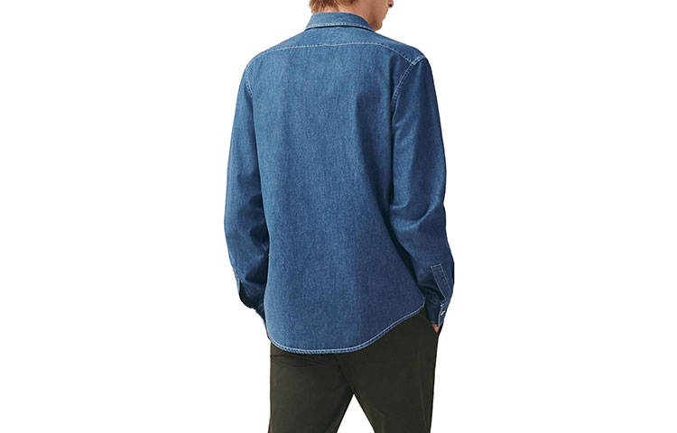 Lookbook HERMES SS23 Baju Denim Biru Single-Breasted Pelindung Matahari H356060HB50