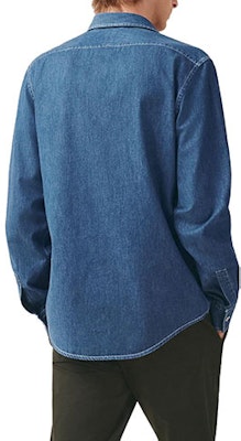 HERMES SS23 Baju Denim Biru Single-Breasted Pelindung Matahari H356060HB50 Lookbook HERMES SS23 Baju Denim Biru Single-Breasted Pelindung Matahari H356060HB50