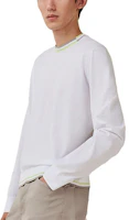 Hermes SS23 Striped Print Crewneck Pullover Sweatshirt White H357385HA90 Hermes SS23 Striped Print Crewneck Pullover Sweatshirt White H357385HA90