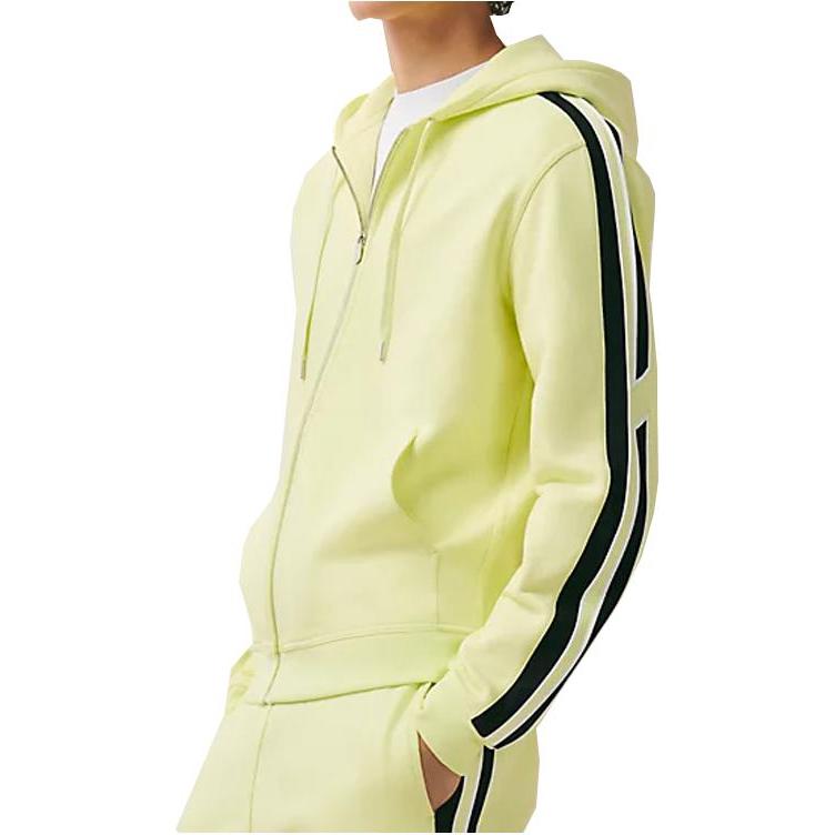 Hermes SS23 Striped Zip Hoodie Lemonade Color H357750HA2Q