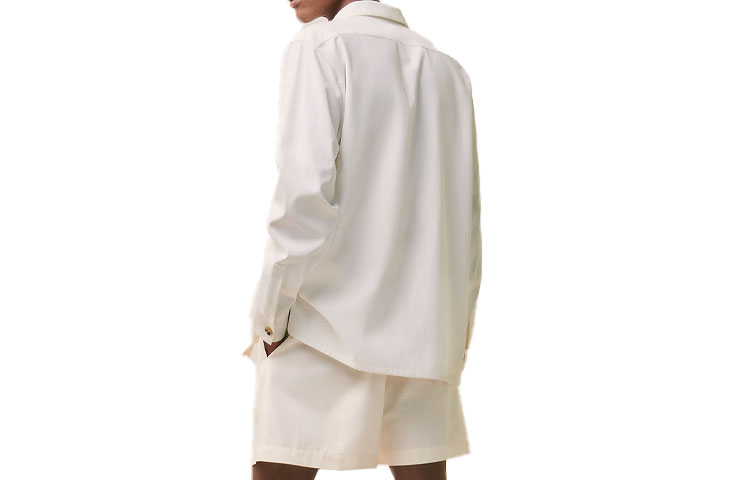 Lookbook HERMES SS23 White Logo Embroidered Single-Breasted Denim Jacket Men H352140HC3H