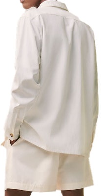 HERMES SS23 White Logo Embroidered Single-Breasted Denim Jacket Men H352140HC3H Lookbook HERMES SS23 White Logo Embroidered Single-Breasted Denim Jacket Men H352140HC3H