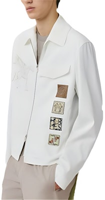 HERMES SS23 White Logo Patch Collared Jacket Outerwear. H352160HC3H Buy HERMES SS23 White Logo Patch Collared Jacket Outerwear. H352160HC3H