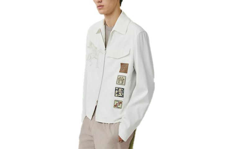 Order HERMES SS23 White Logo Patch Collared Jacket  Outerwear. H352160HC3H