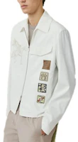 Order HERMES SS23 白色Logo拼貼領夾克外套. H352160HC3H