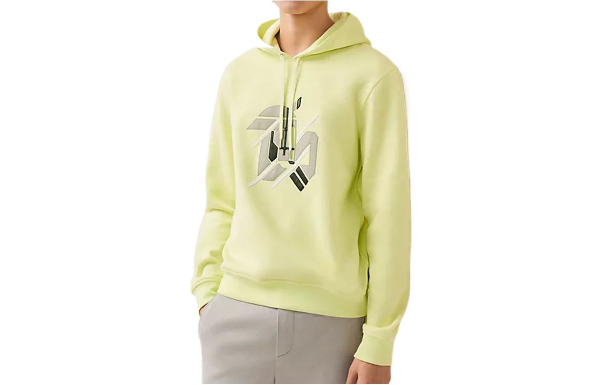 Hermes SS23 Yellow Lambskin Patchwork Hoodie H357790HA2Q