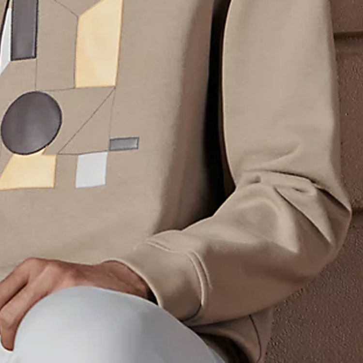 Sizing HERMES SS24 Hoodie Cetak Alphabet Kuning Pasir. H457800HA1W