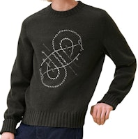 HERMES SS24 Black Embroidered Cashmere Pullover Long Sleeve Sweater H467270HA11 HERMES SS24 Black Embroidered Cashmere Pullover Long Sleeve Sweater H467270HA11