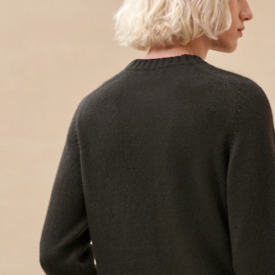 HERMES SS24 Black Embroidered Cashmere Pullover Long Sleeve Sweater H467270HA11 Sizing HERMES SS24 Black Embroidered Cashmere Pullover Long Sleeve Sweater H467270HA11