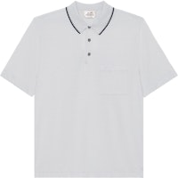 HERMES SS24 Foggy White Embroidered Logo Casual Polo Shirt. H457985HA94 HERMES SS24 Foggy White Embroidered Logo Casual Polo Shirt. H457985HA94
