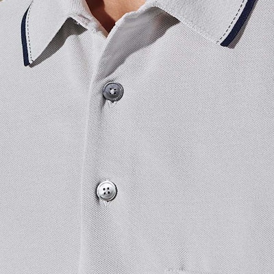 HERMES SS24 Polo Casual Blanco Niebla con Logo Bordado. H457985HA94 Details for HERMES SS24 Polo Casual Blanco Niebla con Logo Bordado. H457985HA94