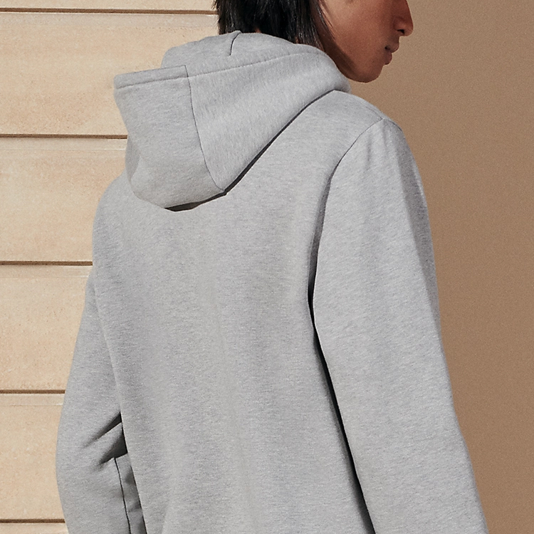 Details for HERMES SS24 Hoodie Abu Motif Geometris Lengan Panjang Sweatshirt Kasual. H457800HA1O