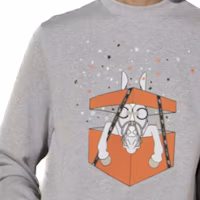 Purchase HERMES SS24 Grey Letter Print Long Sleeve Casual Sweatshirt. H457820HA1O