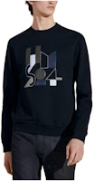 HERMES SS24 Leather Patch Crewneck Sweatshirt Navy Blue H457790HA01 HERMES SS24 Leather Patch Crewneck Sweatshirt Navy Blue H457790HA01