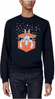 Order HERMES SS24 Navy Blue Star Cartoon Print Long-Sleeve Sweatshirt H457820HA01