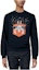 Order HERMES SS24 Baju Sweatshirt Lengan Panjang Navy Biru Cetak Kartun Bintang H457820HA01