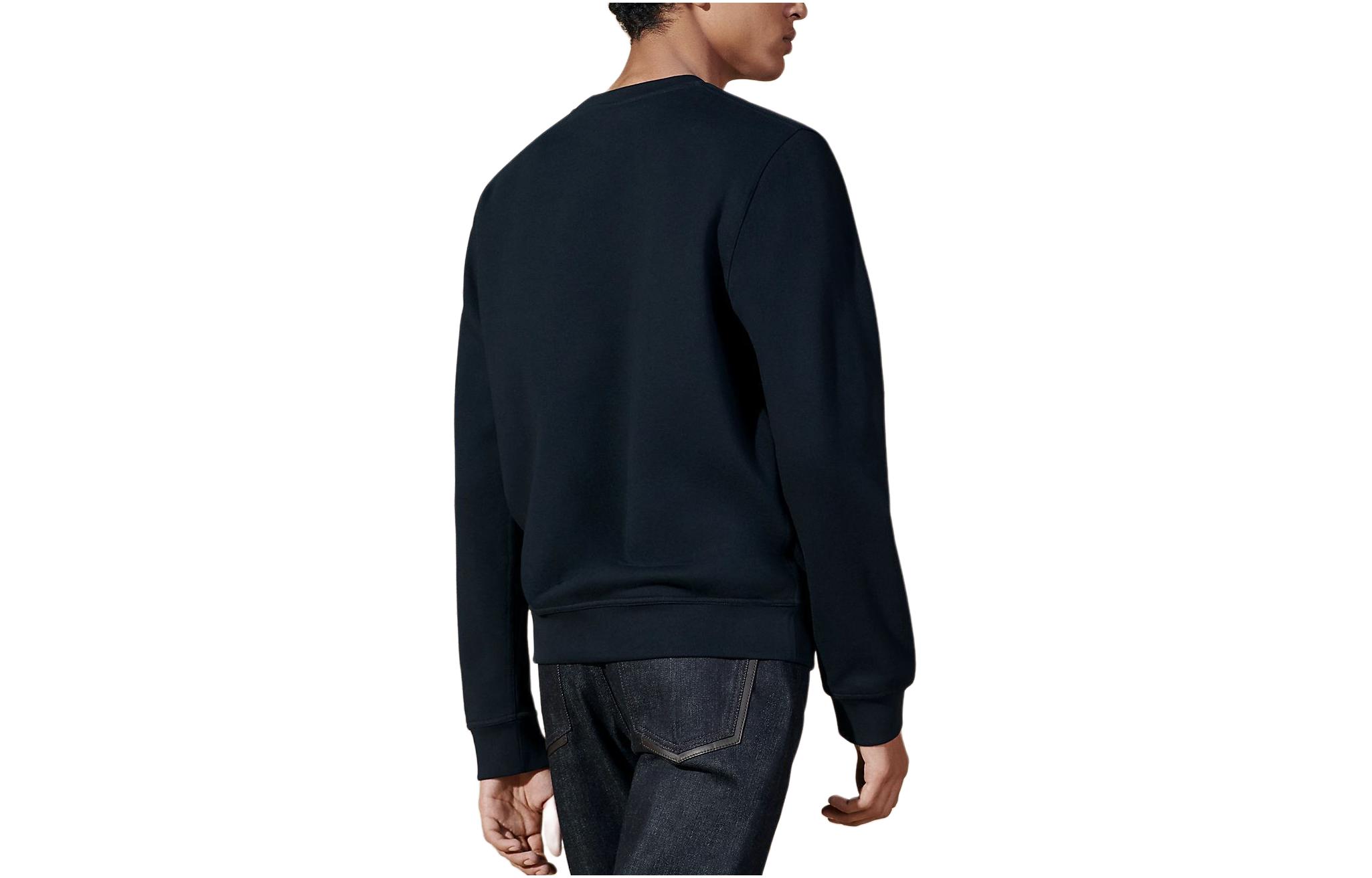 Lookbook HERMES SS24 Baju Sweatshirt Lengan Panjang Navy Biru Cetak Kartun Bintang H457820HA01