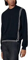 HERMES SS24 Navy Striped Knit Pullover Crewneck Sweater H457260HA01 HERMES SS24 Navy Striped Knit Pullover Crewneck Sweater H457260HA01