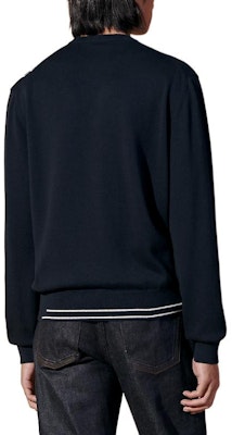 HERMES SS24 Navy Striped Knit Pullover Crewneck Sweater H457260HA01 Lookbook HERMES SS24 Navy Striped Knit Pullover Crewneck Sweater H457260HA01