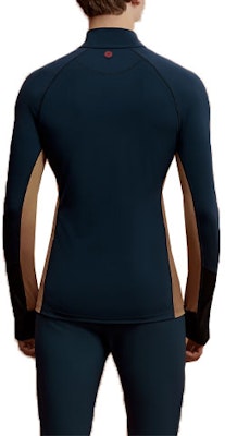 HERMES SS24 Slim Fit Colorblock Lengan Panjang Polo Biru Navy H800681EV01 Lookbook HERMES SS24 Slim Fit Colorblock Lengan Panjang Polo Biru Navy H800681EV01